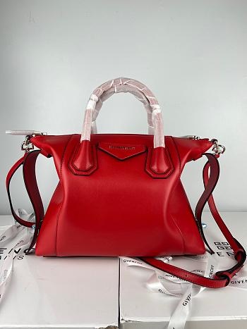 GIVENCHY SMALL ANTIGONA SOFT IN SMOOTH LEATHER RED BB50F3 SIZE 30 CM