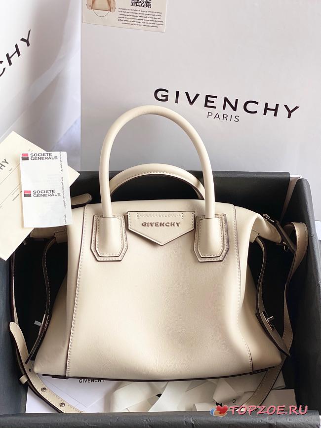 GIVENCHY SMALL ANTIGONA SOFT IN SMOOTH LEATHER CREAM BB50F3 SIZE 30 CM - 1