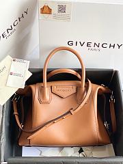 GIVENCHY SMALL ANTIGONA SOFT IN SMOOTH LEATHER BROWN BB50F3 SIZE 30 CM - 3