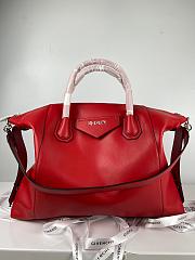 GIVENCHY MEDIUM ANTIGONA SOFT BAG IN SMOOTH LEATHER RED BB50F2 SIZE 45 CM - 1