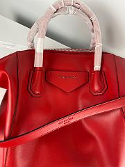 GIVENCHY MEDIUM ANTIGONA SOFT BAG IN SMOOTH LEATHER RED BB50F2 SIZE 45 CM - 5