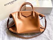 GIVENCHY MEDIUM ANTIGONA SOFT BAG IN SMOOTH LEATHER BROWN BB50F2 SIZE 45 CM - 1
