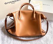 GIVENCHY MEDIUM ANTIGONA SOFT BAG IN SMOOTH LEATHER BROWN BB50F2 SIZE 45 CM - 5