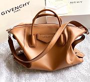 GIVENCHY MEDIUM ANTIGONA SOFT BAG IN SMOOTH LEATHER BROWN BB50F2 SIZE 45 CM - 6