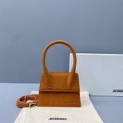 JACQUEMUS CHIQUITO MOYEN CROCODILE PATTERN CARAMEL 213BA02 SIZE 18 CM - 1