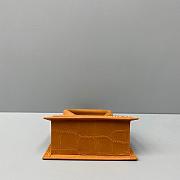 JACQUEMUS CHIQUITO MOYEN CROCODILE PATTERN CARAMEL 213BA02 SIZE 18 CM - 4