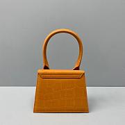 JACQUEMUS CHIQUITO MOYEN CROCODILE PATTERN CARAMEL 213BA02 SIZE 18 CM - 5