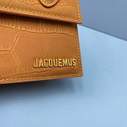JACQUEMUS CHIQUITO MOYEN CROCODILE PATTERN CARAMEL 213BA02 SIZE 18 CM - 3