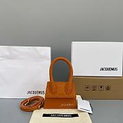 JACQUEMUS CHIQUITO CROCODILE PATTERN CARAMEL 213BA01 SIZE 12 CM - 1