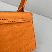 JACQUEMUS CHIQUITO CROCODILE PATTERN CARAMEL 213BA01 SIZE 12 CM - 3