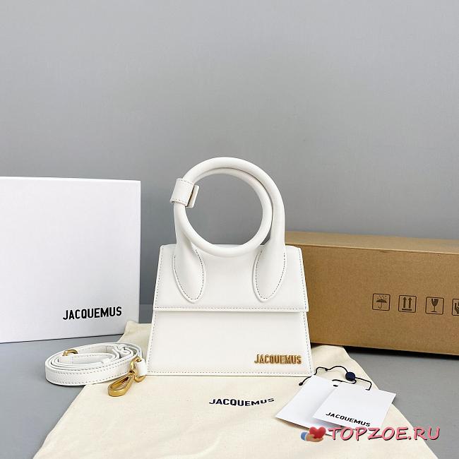 JACQUEMUS CHIQUITO NOEUD WHITE 213BA05 SIZE 18 CM - 1