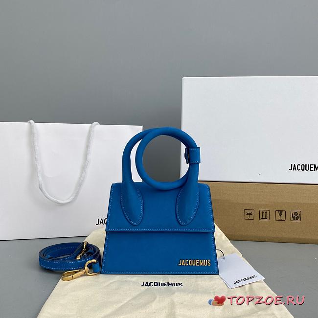 JACQUEMUS CHIQUITO NOEUD BLUE 213BA05 SIZE 18 CM - 1