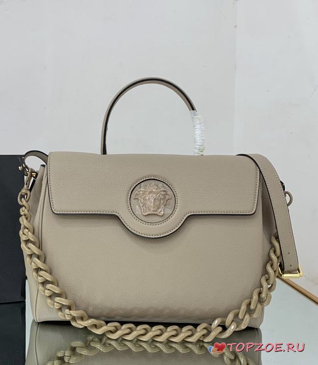 VERSACE LA MEDUSA LARGE HANDBAG GREY DBFI038 SIZE 35 CM - 1