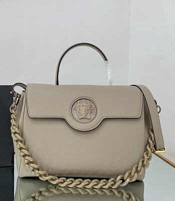 VERSACE LA MEDUSA LARGE HANDBAG GREY DBFI038 SIZE 35 CM