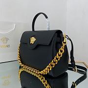 VERSACE LA MEDUSA LARGE HANDBAG BLACK & GOLD-TONE HARDWARE DBFI038 SIZE 35 CM - 5