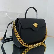 VERSACE LA MEDUSA LARGE HANDBAG BLACK & GOLD-TONE HARDWARE DBFI038 SIZE 35 CM - 2