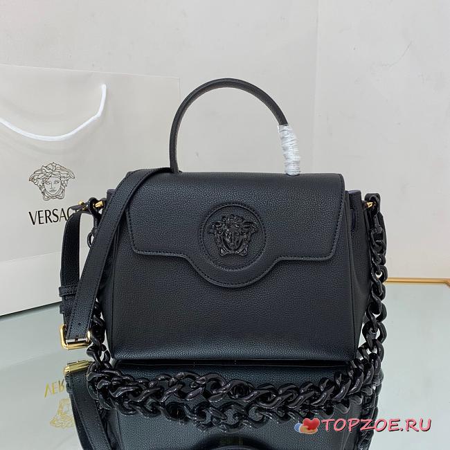 VERSACE LA MEDUSA MEDIUM HANDBAG BLACK DBFI039 SIZE 25 CM - 1
