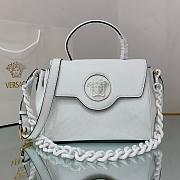 VERSACE LA MEDUSA MEDIUM HANDBAG WHITE DBFI039 SIZE 25 CM - 1