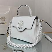 VERSACE LA MEDUSA MEDIUM HANDBAG WHITE DBFI039 SIZE 25 CM - 5