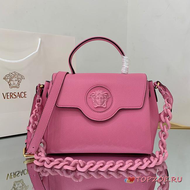 VERSACE LA MEDUSA MEDIUM HANDBAG PINK DBFI039 SIZE 25 CM - 1
