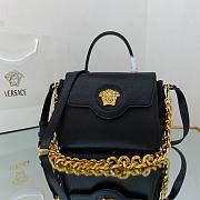 VERSACE LA MEDUSA MEDIUM HANDBAG BLACK & GOLD-TONE HARDWARE DBFI039 SIZE 25 CM - 1