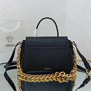 VERSACE LA MEDUSA MEDIUM HANDBAG BLACK & GOLD-TONE HARDWARE DBFI039 SIZE 25 CM - 4
