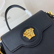 VERSACE LA MEDUSA MEDIUM HANDBAG BLACK & GOLD-TONE HARDWARE DBFI039 SIZE 25 CM - 5