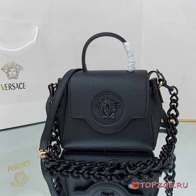 VERSACE LA MEDUSA SMALL HANDBAG BLACK DBFI040 SIZE 20 CM - 1