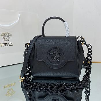 VERSACE LA MEDUSA SMALL HANDBAG BLACK DBFI040 SIZE 20 CM