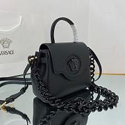 VERSACE LA MEDUSA SMALL HANDBAG BLACK DBFI040 SIZE 20 CM - 5