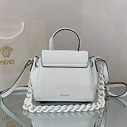 VERSACE LA MEDUSA SMALL HANDBAG WHITE DBFI040 SIZE 20 CM - 5