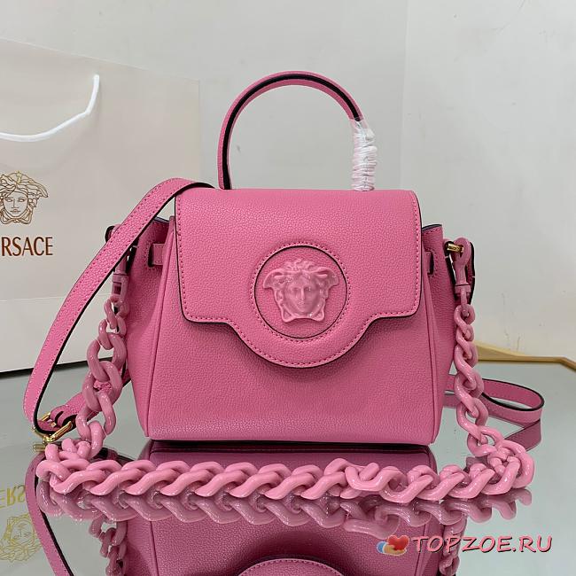 VERSACE LA MEDUSA SMALL HANDBAG PINK DBFI040 SIZE 20 CM - 1