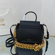 VERSACE LA MEDUSA SMALL HANDBAG BLACK & GOLD-TONE HARDWARE DBFI040 SIZE 20 CM - 6