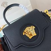 VERSACE LA MEDUSA SMALL HANDBAG BLACK & GOLD-TONE HARDWARE DBFI040 SIZE 20 CM - 3