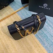 VERSACE VIRTUS CALFSKIN SHOULDER BAG BLACK DBFG985 SIZE 24 CM - 5
