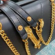 VERSACE VIRTUS CALFSKIN SHOULDER BAG BLACK DBFG985 SIZE 24 CM - 4