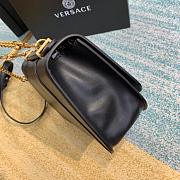 VERSACE VIRTUS CALFSKIN SHOULDER BAG BLACK DBFG985 SIZE 24 CM - 2