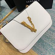 VERSACE VIRTUS CALFSKIN SHOULDER BAG WHITE DBFG985 SIZE 24 CM - 4