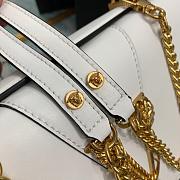 VERSACE VIRTUS CALFSKIN SHOULDER BAG WHITE DBFG985 SIZE 24 CM - 3