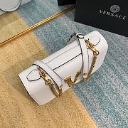 VERSACE VIRTUS CALFSKIN SHOULDER BAG WHITE DBFG985 SIZE 24 CM - 2