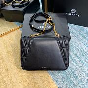 VERSACE VIRTUS LAMPSKIN SHOULDER BAG BLACK DBFG985 SIZE 24 CM - 6