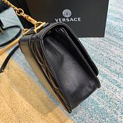 VERSACE VIRTUS LAMPSKIN SHOULDER BAG BLACK DBFG985 SIZE 24 CM - 5