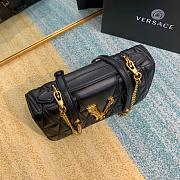 VERSACE VIRTUS LAMPSKIN SHOULDER BAG BLACK DBFG985 SIZE 24 CM - 4