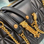 VERSACE VIRTUS LAMPSKIN SHOULDER BAG BLACK DBFG985 SIZE 24 CM - 2