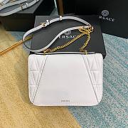 VERSACE VIRTUS LAMPSKIN SHOULDER BAG WHITE DBFG985 SIZE 24 CM - 6