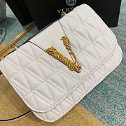 VERSACE VIRTUS LAMPSKIN SHOULDER BAG WHITE DBFG985 SIZE 24 CM - 3