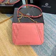 VERSACE VIRTUS LAMPSKIN SHOULDER BAG PINK DBFG985 SIZE 24 CM - 6