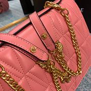 VERSACE VIRTUS LAMPSKIN SHOULDER BAG PINK DBFG985 SIZE 24 CM - 4