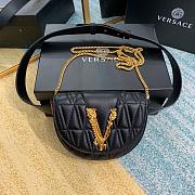VERSACE VIRTUS QUILTED BELT BAG BLACK DV3G984 SIZE 18 CM - 1