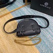 VERSACE VIRTUS QUILTED BELT BAG BLACK DV3G984 SIZE 18 CM - 6